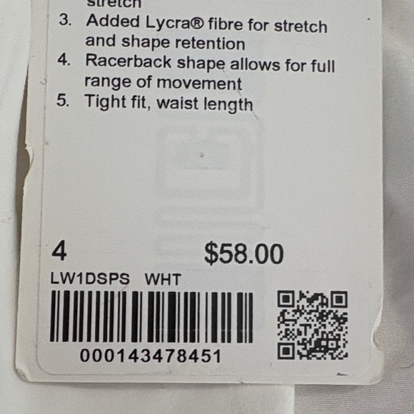 Lululemon Align White Tank Top NWT - Picture 7 of 7